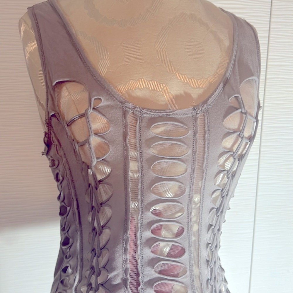 Mesh and cutouts style top, Sz L